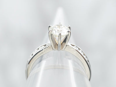 Stunning Round Brilliant Modern Diamond Engagement Ring