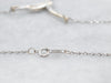 Modernist Diamond Necklace on Rope Chain