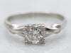 Vintage European Cut Diamond Solitaire Engagement Ring