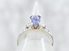 Modern Sapphire Engagement Ring with Diamond Accents