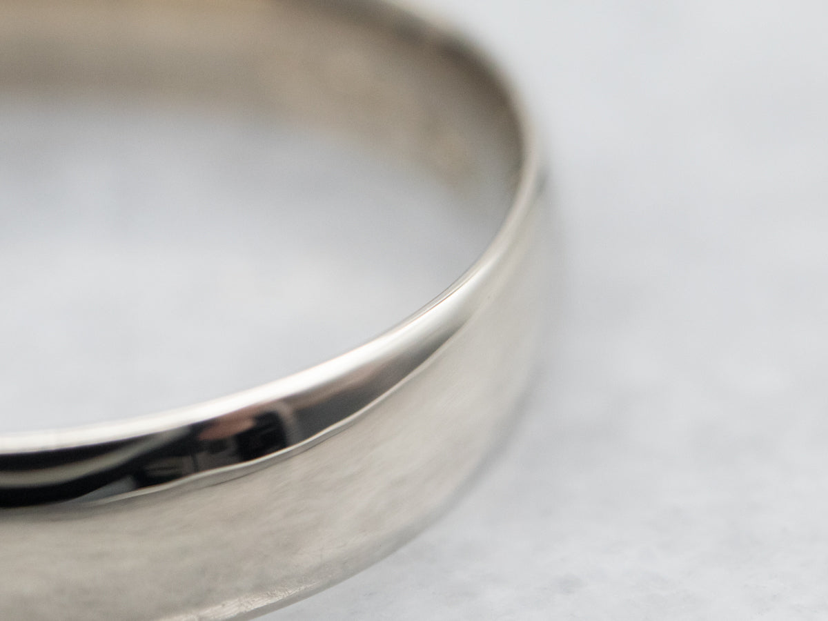 White Gold Plain Wedding Band