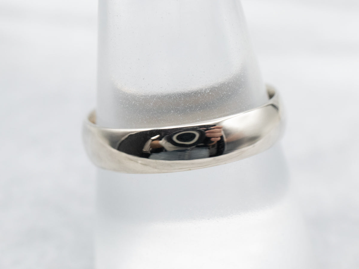 White Gold Plain Wedding Band