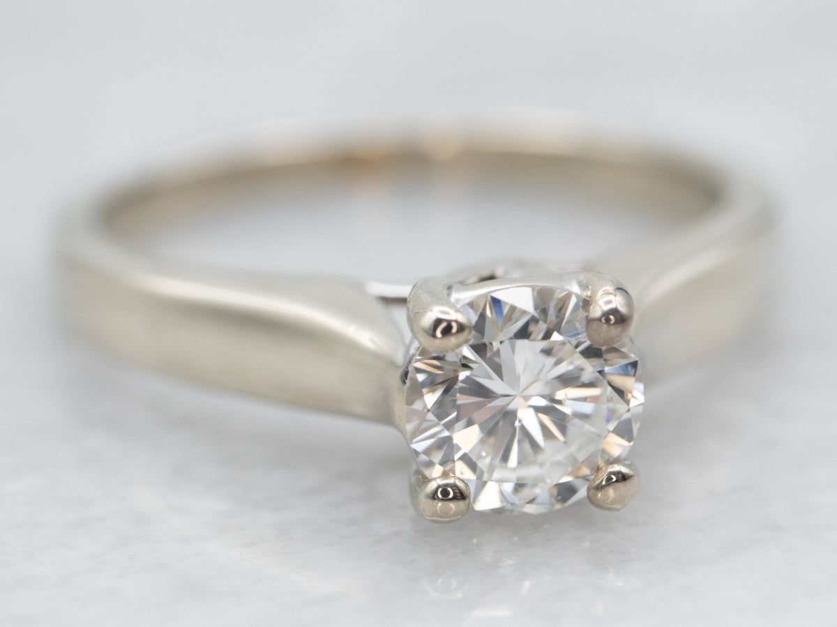White Gold Diamond Solitaire Engagement Ring