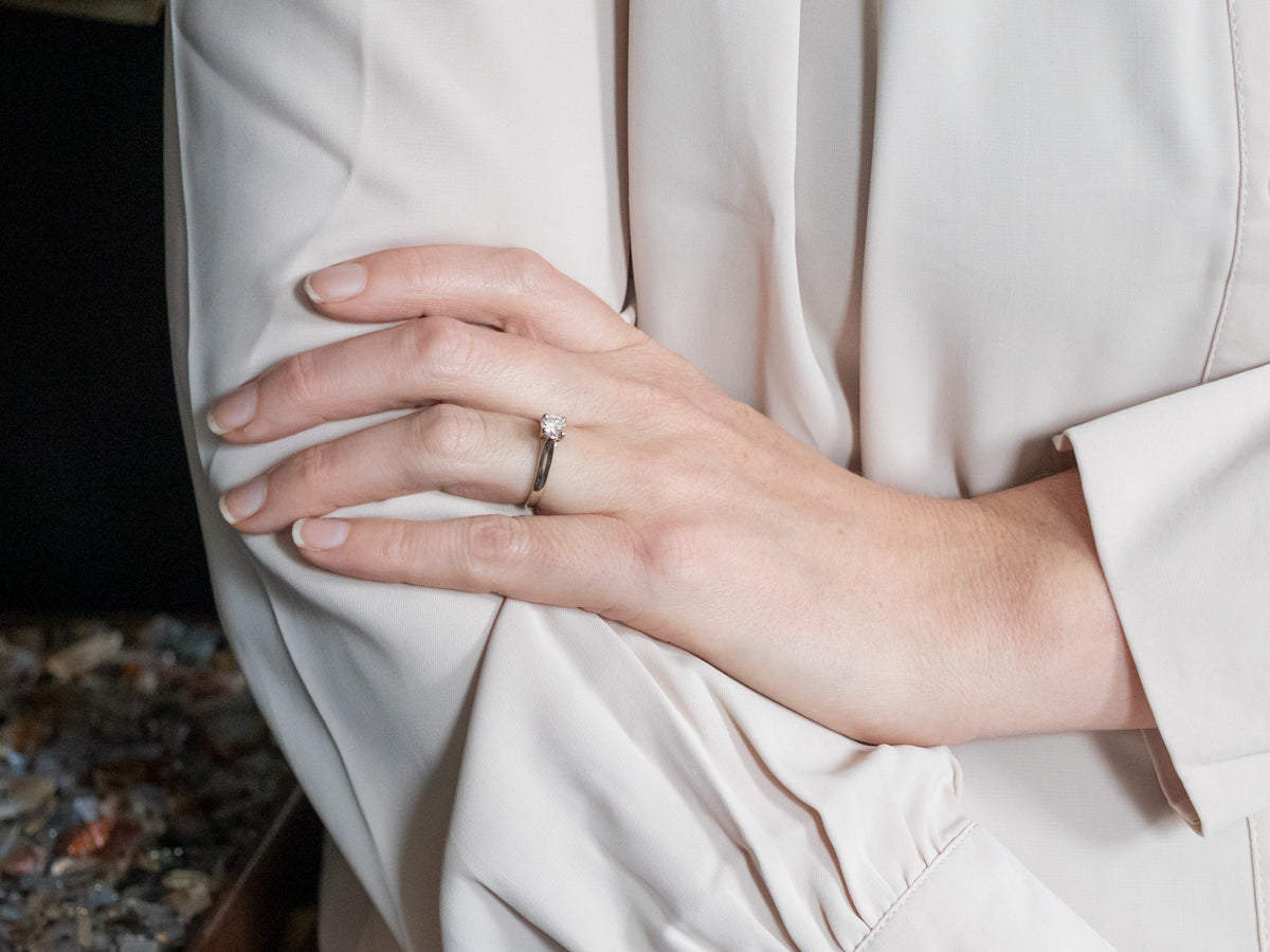 White Gold Diamond Solitaire Engagement Ring