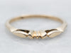 Yellow Gold Notched Center Wedding Band
