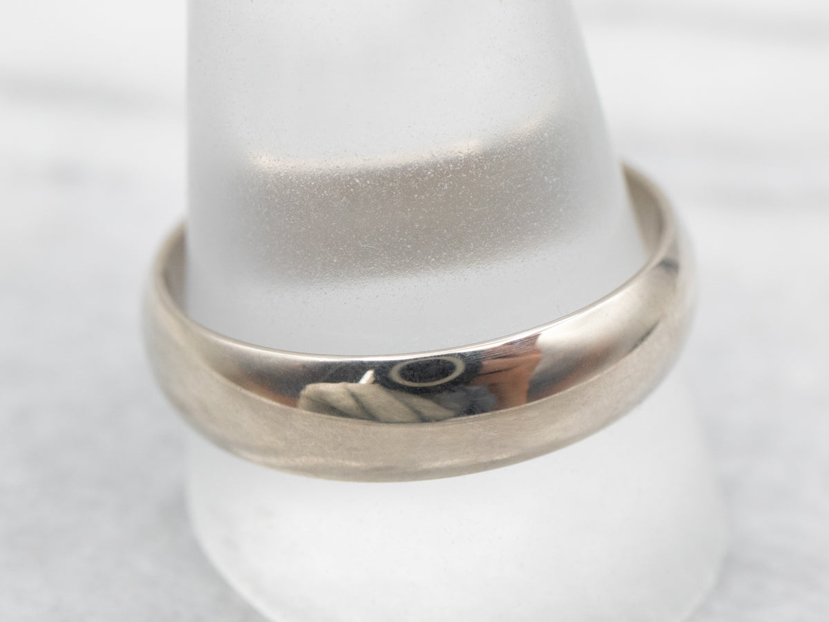 White Gold Plain Wedding Band