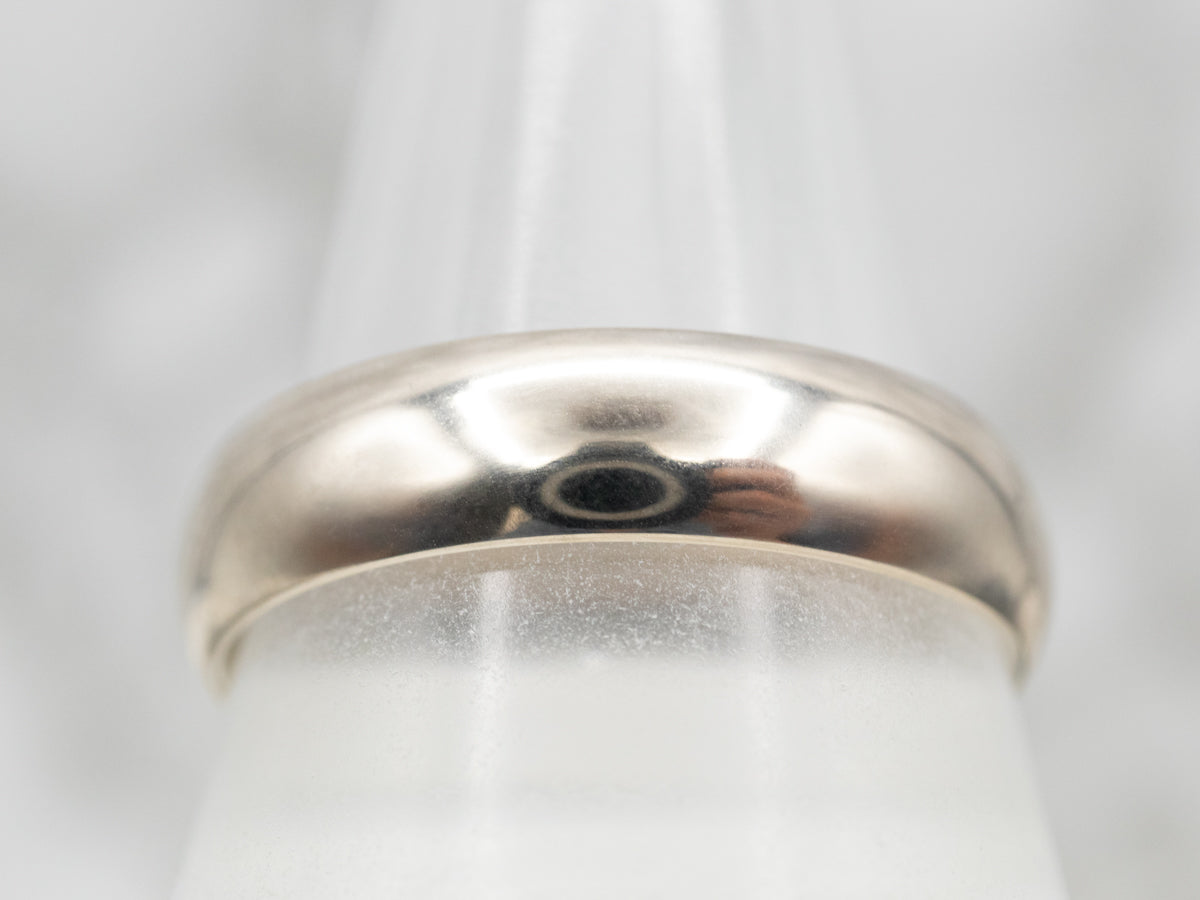 White Gold Plain Wedding Band