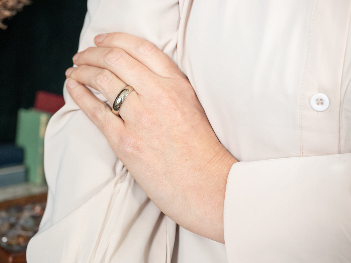 White Gold Plain Wedding Band