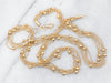 Yellow Gold Multi Strand Station Necklace with Lobster Clasp