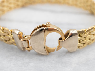 14K Gold Flat Woven Bracelet | Royal Chain Group