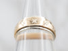 Two Tone Band With Etched Star Details