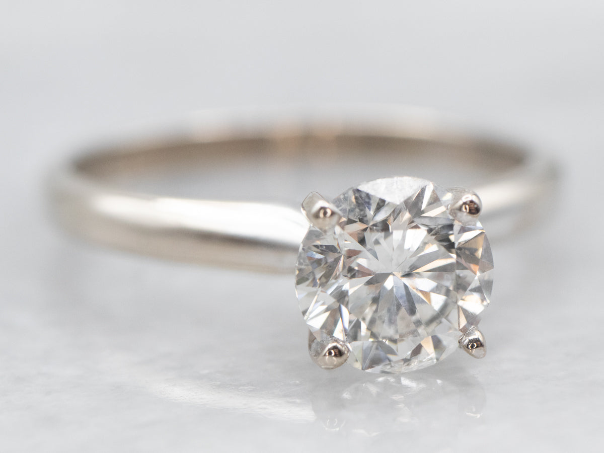 White Gold Diamond Solitaire Engagement Ring