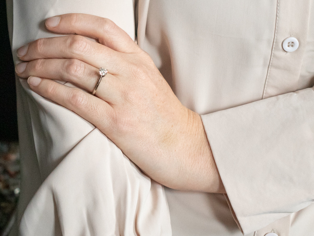 White Gold Diamond Solitaire Engagement Ring