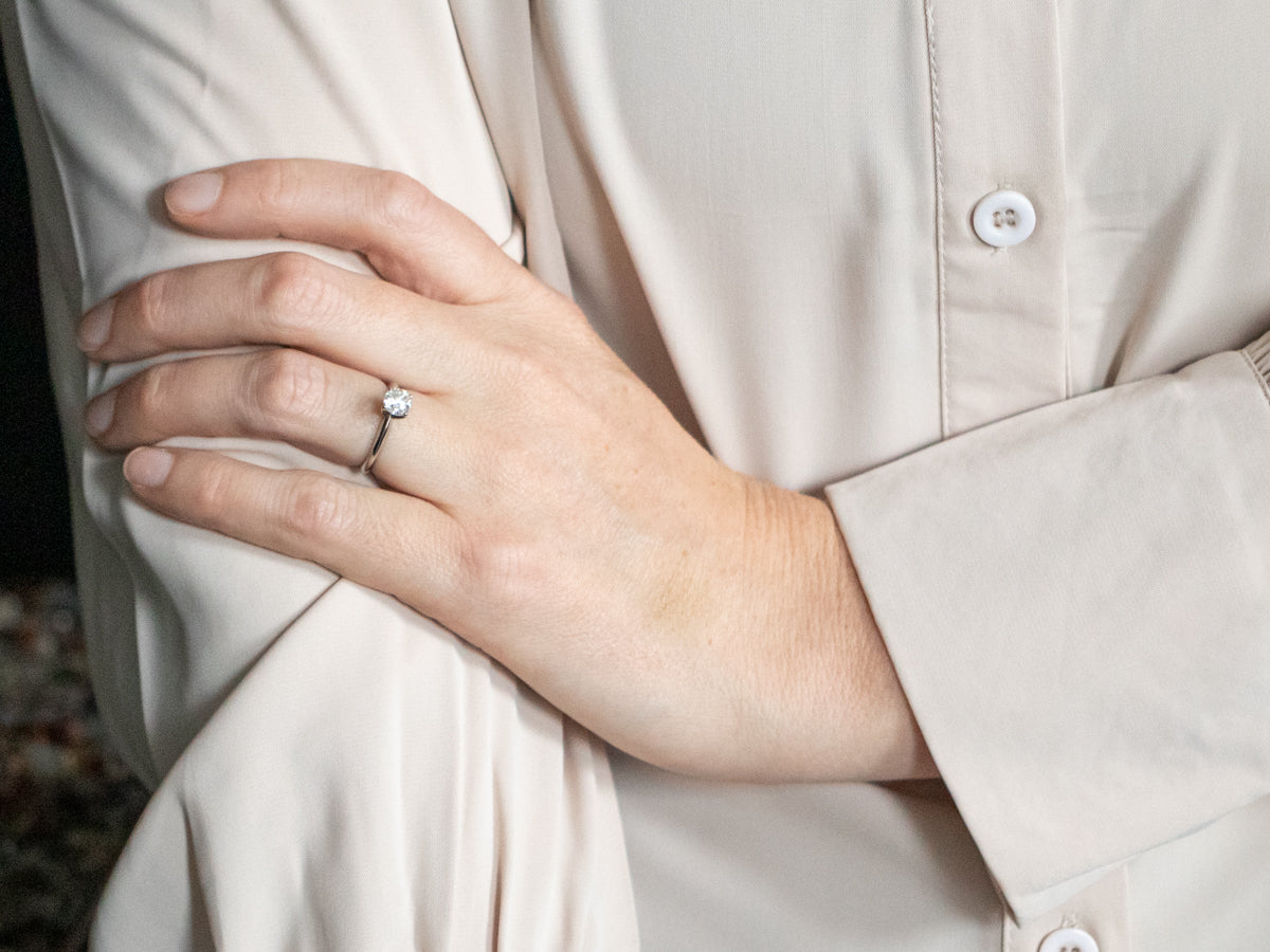 White Gold Diamond Solitaire Engagement Ring