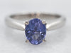 Platinum Purple Sapphire Solitaire Ring