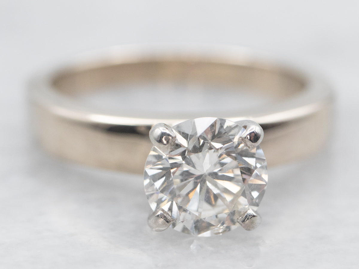 White Gold Diamond Solitaire Engagement Ring