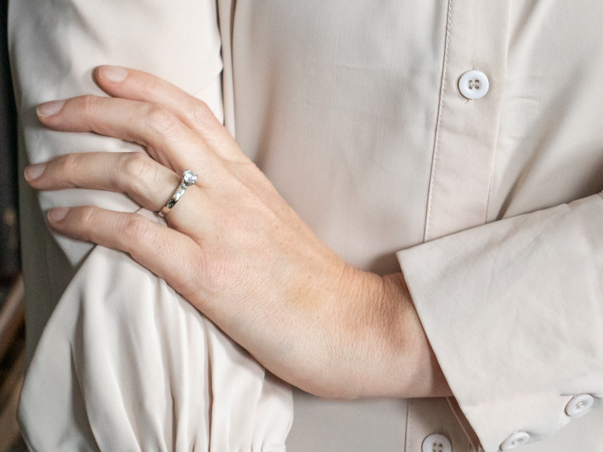 White Gold Diamond Solitaire Engagement Ring