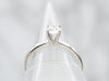 White Gold GSI Certified Diamond Solitaire Engagement Ring
