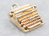 Large Vintage Gold Typewriter Charm