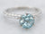 Modern Gold Blue Zircon Ring with Diamond Accents