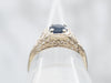 Art Deco Sapphire Solitaire Engagement Ring