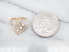 Modern Gold Diamond Heart Pendant