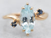 Marquise Topaz and Sapphire Bypass Ring