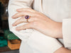 Pineapple Cut Amethyst Cocktail Ring