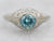 Art Deco Blue Zircon Solitaire Ring