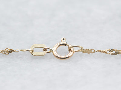 Yellow Gold Singapore Chain with Spring Ring Clasp