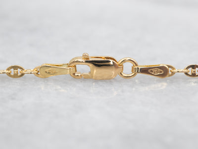 Yellow Gold Mariner Link Chain with Lobster Clasp