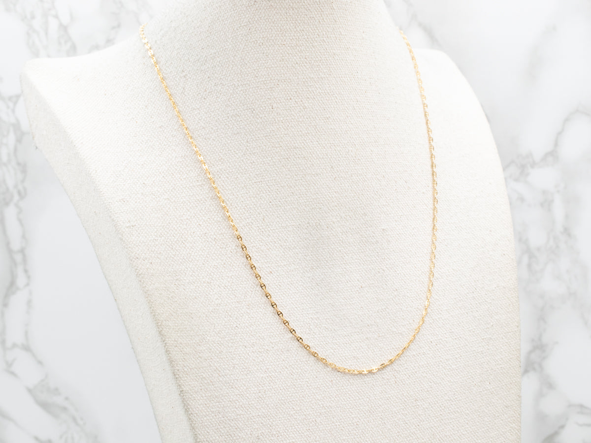 Yellow Gold Mariner Link Chain with Lobster Clasp