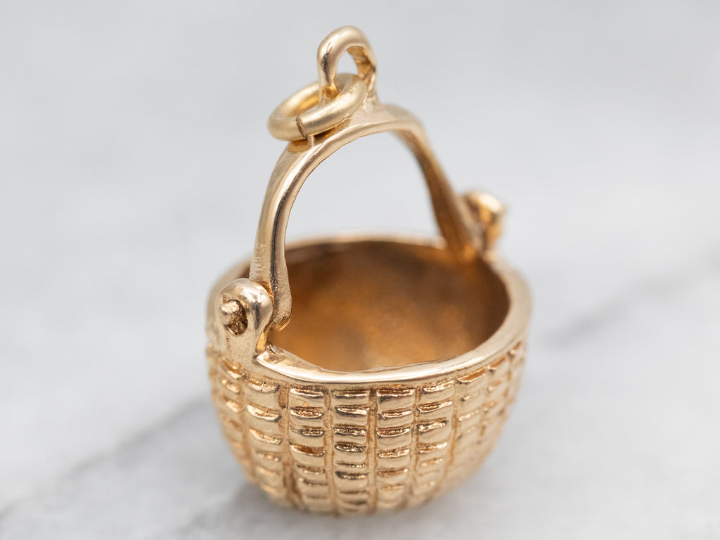 Yellow Gold Nantucket Basket Charm並行輸入品　送料無料