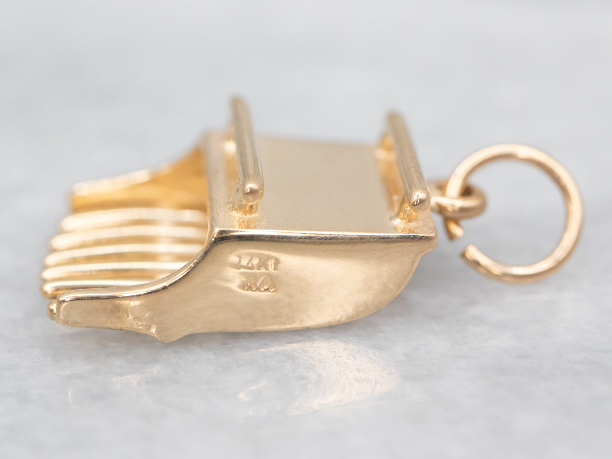 Yellow Gold Cranberry Rake Charm
