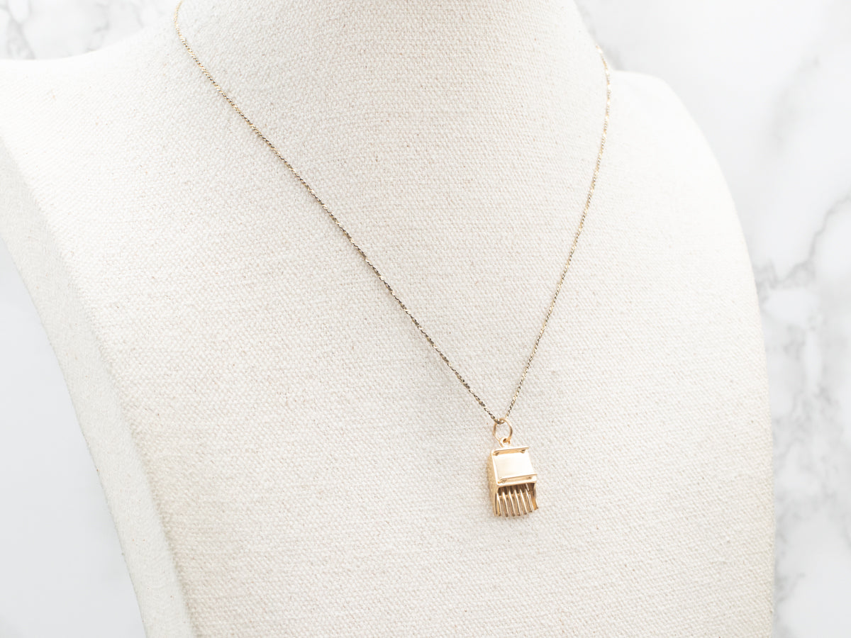 Yellow Gold Cranberry Rake Charm