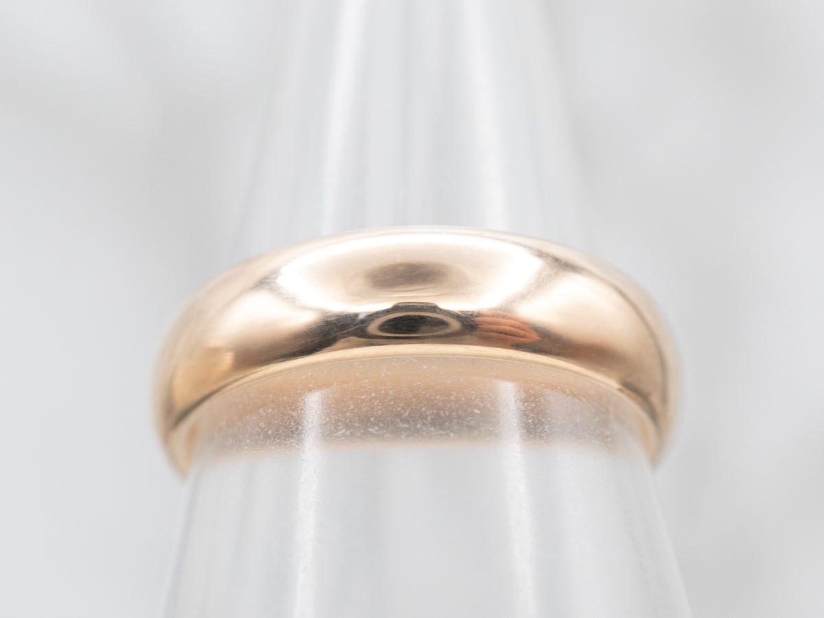 Yellow Gold Plain Wedding Band