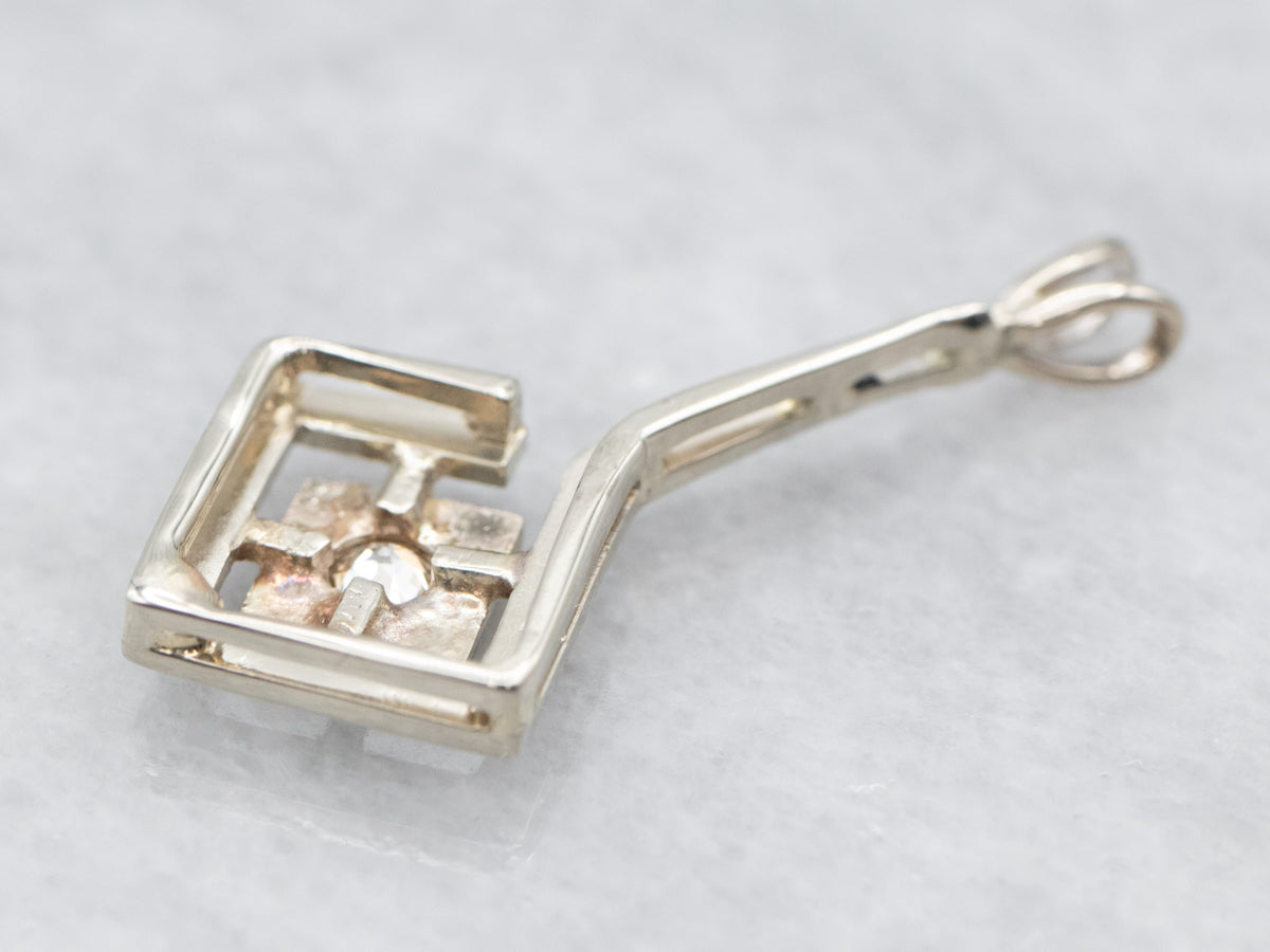 White Gold Diamond Openwork Pendant