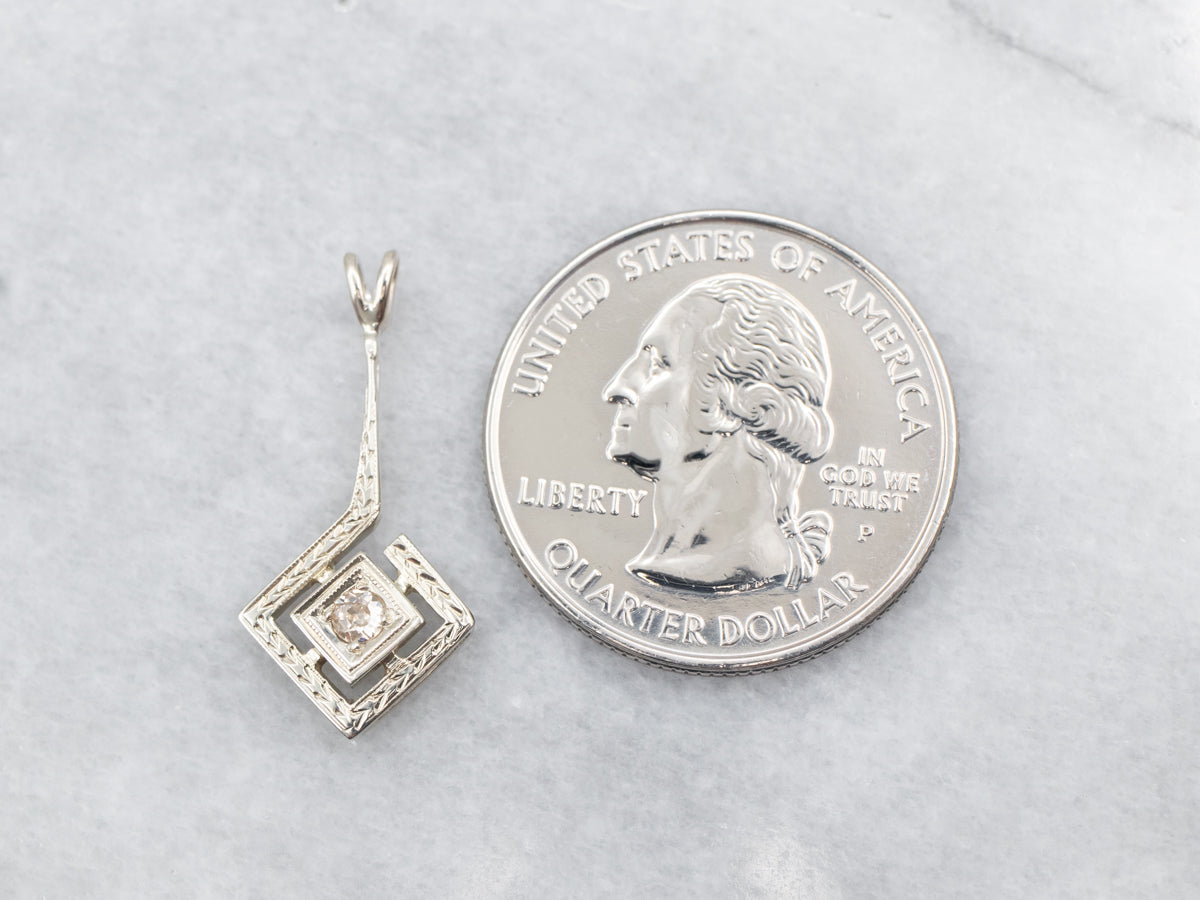 White Gold Diamond Openwork Pendant