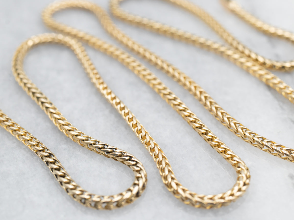 Yellow Gold Foxtail Chain with Lobster Clasp
