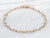 Yellow Gold Link Bracelet with Spring Ring Clasp and Safety Chain