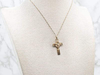 Vintage Gold Crucifix Pendant