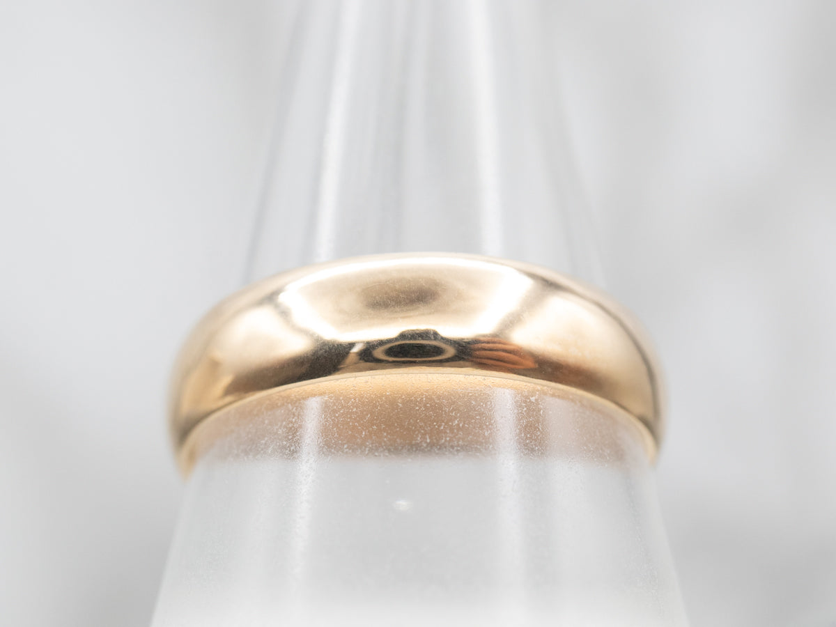 Yellow Gold Plain Wedding Band