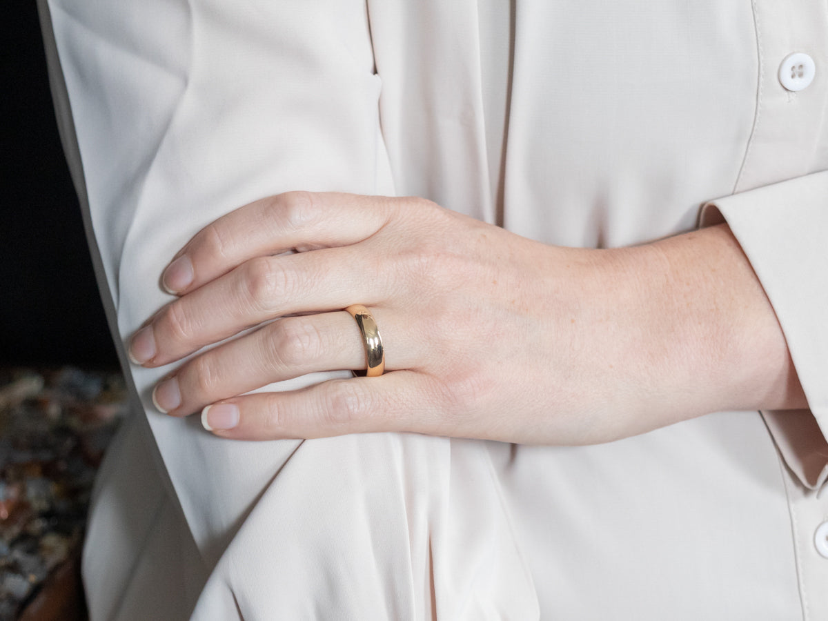 Yellow Gold Plain Wedding Band