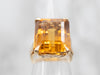 Yellow Gold Citrine Solitaire Cocktail Ring