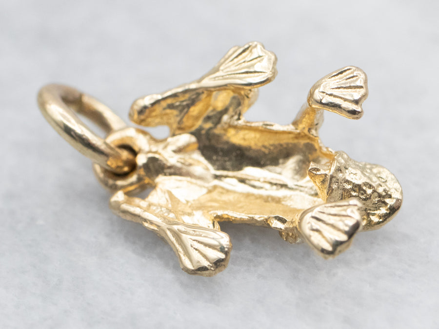 Vintage Gold Frog Charm