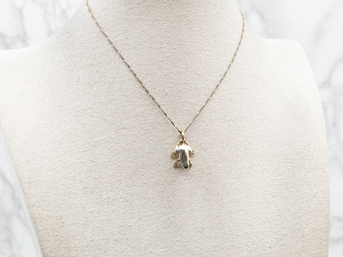 Vintage Gold Frog Charm