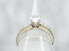 Modern EGL Certified Diamond Engagement Ring with Diamond Shoulders