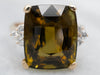 Yellow Gold Tourmaline Ring with Diamond Accents
