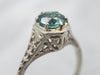 White Gold Tourmaline Solitaire Ring