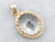 Yellow Gold Moonstone Pendant in Twisted Frame